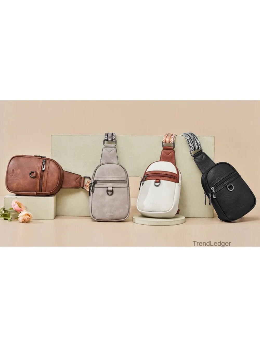 Small Sling Bag Crossbody Fanny Pack Vegan PU Leather Women's Travel Purse